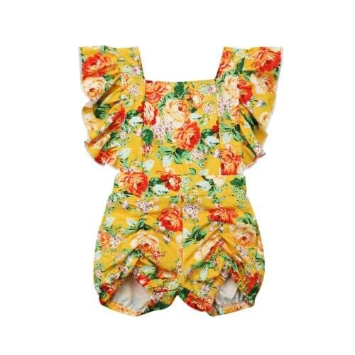 Baby Clothes Newborn Kids Baby Girl Summer Floral Sleeveless Romper Jumpsuit Sunsuit Clothes