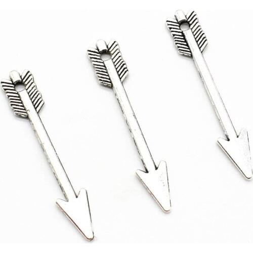 Wholesale 20pcs/lot arrows dangle charms silver alloy lobster clasp charms for glass momery floating pendant necklace