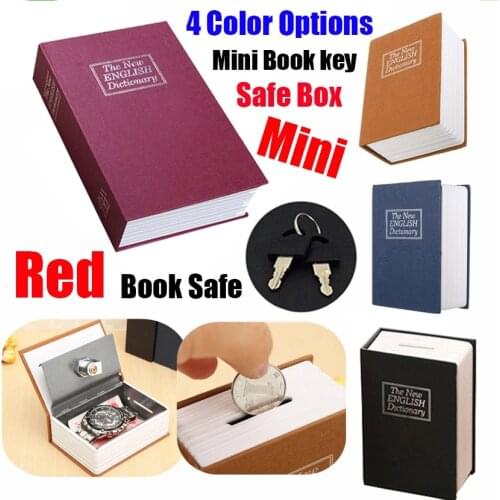 Dictionary Mini Safe Box Book Hidden Secret Security Lock Cash Money Coin Storage Jewellery Key Locker For Kid Gift