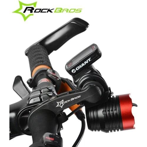 Rockbros Bike Handlebar Brackets Bicycle Multifunction Extended Seats Extenders Fit Cycling Lights Lamps Speedometer GPS Phone