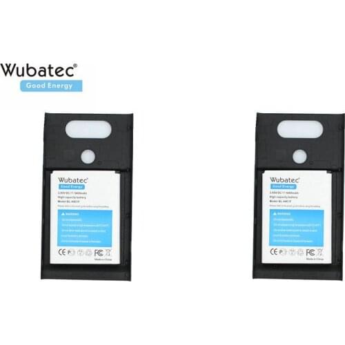 Wubatec 2x 6400mAh V20 Extended Battery + Black Cover BL-44E1F For LG V20 LS997 F800 VS995 US996 H990 H990DS H910 H918
