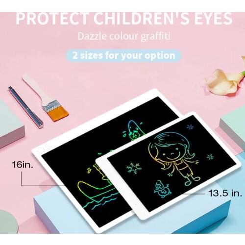 Aibevi LCD Writing Board 16'' 13.5'' inch Colorful Electronic Drawing Graphic Board Digital Tablet Handwriting Pad for Kids Gift