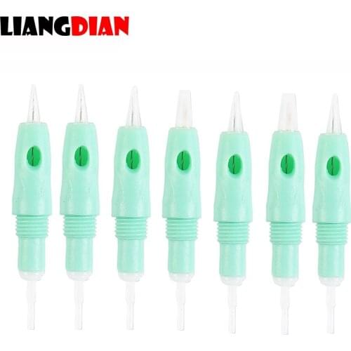 100pcs/lot Disposable 8mm Charmant Liberty Microblading Microneedling Tattoo Tatu Cartridges Green Permanent Makeup Needles