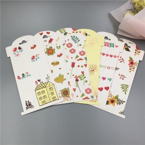 100 pcs 16x8cm irregular rectangular kraft paper hairpin card with various styles printed DIY jewelry display card free shipping