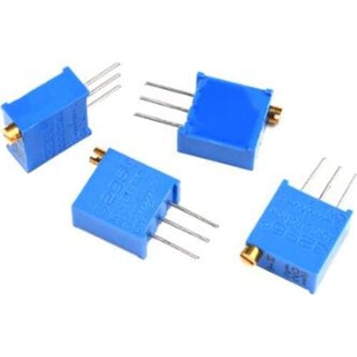 1000pcs/lot 3296W 100 200 500 ohm 1K 2K 5K 10K 20K 50K 100K 200K 500K 1M ohm Trimpot Trimmer Potentiometer