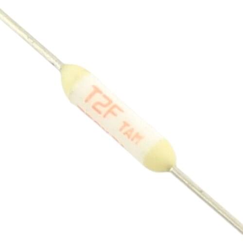 5pcs Axial Lead Thermal Fuse T2F Cutoff 102 Degree Celsius 250V 2A / 125V 3A / 50V DC 4A