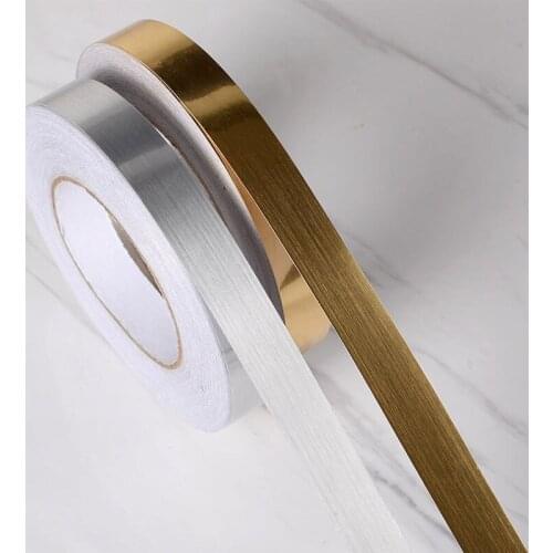50M Silver Ceramic Tile Mildewproof Gap Tape Gold Hom Wall Self Adhesive Floor Seam Sticker Kitchen Sealing Decoration Tapes