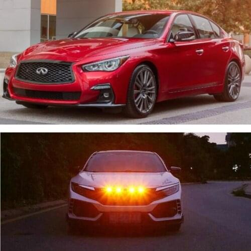 Car Accessories Grille Light Lamp For infiniti Q50 ex30d ex37 fx35 fx45 fx37 q45 Q40 Q70 QX50 QX60 QX70 QX80 fx50 g37 G37 m35