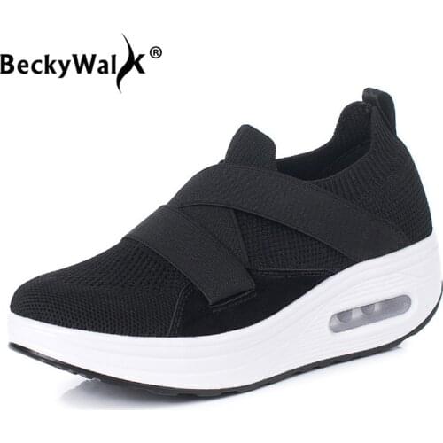 Brand Shoes Woman Autumn Platform Sneakers Slip On Femmes Chaussures Comfortable Sport Walking Shoes for Women Trainers WSH3666