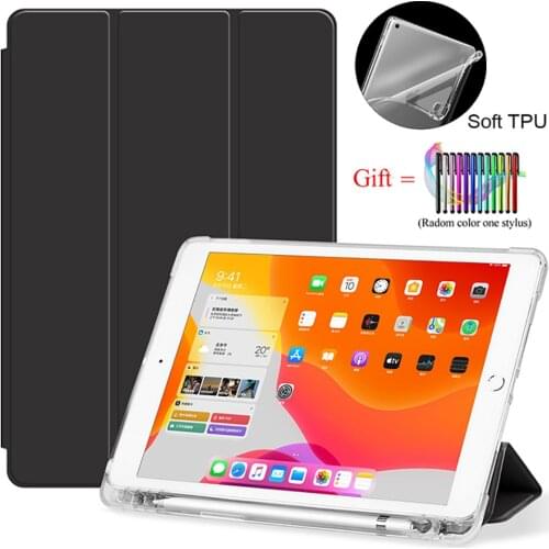 Case for 2018 iPad 9.7"A1893/A1954,Soft Ultra-Thin TPU Slim-Fit Trifold Stand Folio Smart Cover [Auto Wake/Sleep][Pencil Holder]