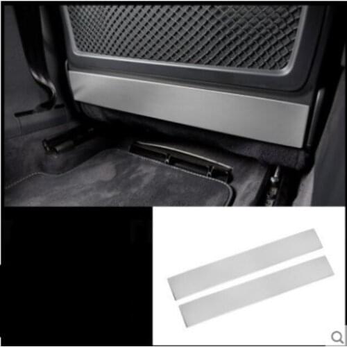 For Audi A6 C8 2019 Interior Accessories Car Rear Seat Back Protector Cover Frame Anti-Kick Pad Sticker Chrome Trim