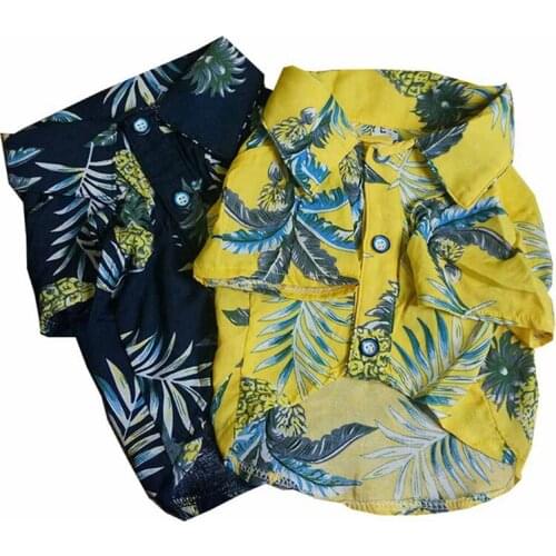 Hawaiian Flower Shirt for Dogs Tropical Dog Shirt Summer Dog Costume