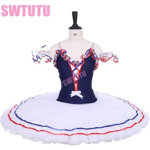 Blue bird classical ballet stage costume professional ballet tutu Esmeralda adult Flames of Paris performance pancake tutuBT9213