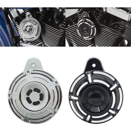 Motorcycle Black Horn Kit Cover Horns Assembly For Harley Touring FLT Big Twin Cam 1991-2021 Sportster XL 2007-2016 2017 2018 19