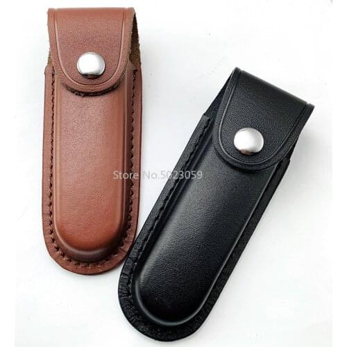 First Floor Leather Knife Sheath for Swiss Knife Black/Brown Sheath / Folding Knife Sheath Holster Leather