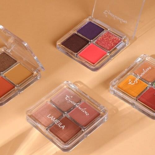 Beautiful Light 4 Color And 8 Color Tinting Cosmetics Portable Cosmetic Eye Shadow Pearl Powder Waterproof Pigment