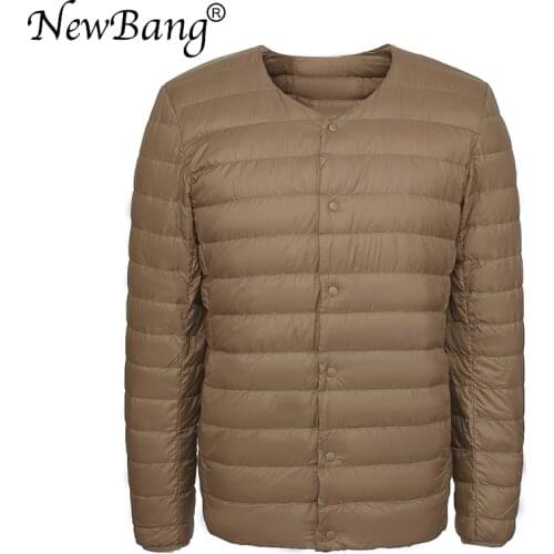 NewBang Brand Mens Down Jacket Ultra Light Down Jacket Men Slim Windproof Portable Lightweight Coat Warm Liner