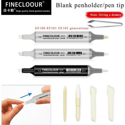 Finecolour EF102 EF101 EF100 Alcohol Based Ink Blank penholder Marker Replacement pen head Professional Drawing Art Markers New