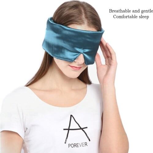 Silk 3D Sleep Mask Natural Sleeping Eye Mask Eyeshade Cover Shade Eye Patch Women Men Soft Portable Blindfold Travel Eyepatch