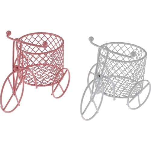 Cute Iron Tricycle Art Decoration Desk Stationery Container Storage Holder For School Office Supplies