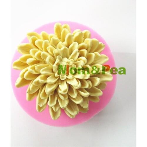 Mom&Pea 0432 Free Shipping Flower Silicone Soap Mold Cake Decoration Fondant Cake 3D Mold Food Grade Silicone Mould