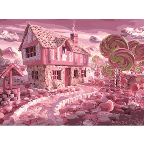 City Street Landscape Oil Painting By Numbers Kits For Adults Hand Painted Diy Gift Framed 40x50cm Acrylic Drawing Art