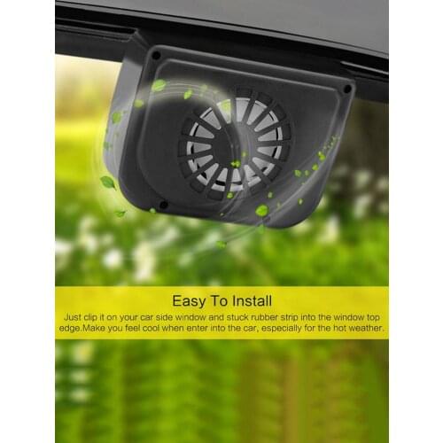 Solar Powered Car Radiator Window Fan Keep Air Fresh Air Vent Cooling Exhaust Fan Cooler Ventilation System Radiator Fan