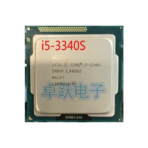 Original Intel core I5-3340S 2.80GHz 6M LGA1155 65W desktop processor Quad Core CPU With HD Graphics I5 3340S Free shipping