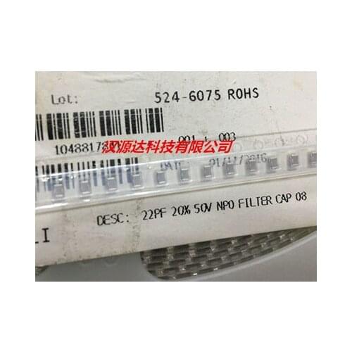 Original new 100% 500E15N220MV4E SMD through three terminal capacitance 0805 22PF 50V (Inductor)