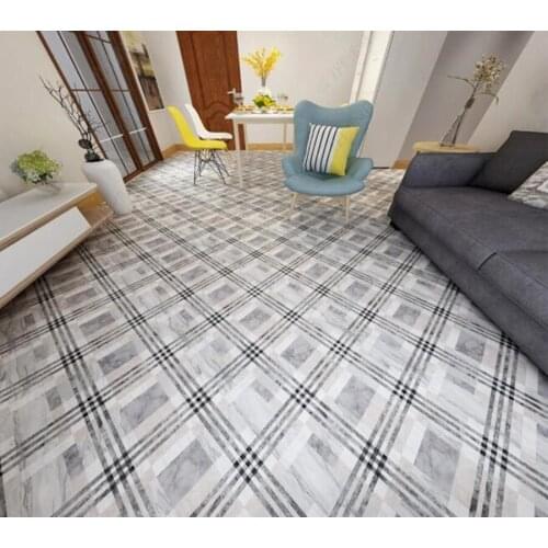 PVC Marble geometric mosaic tile water marble non-slip waterproof self-adhesive 3D floor sticker tiles bathroom 3D wallpaper