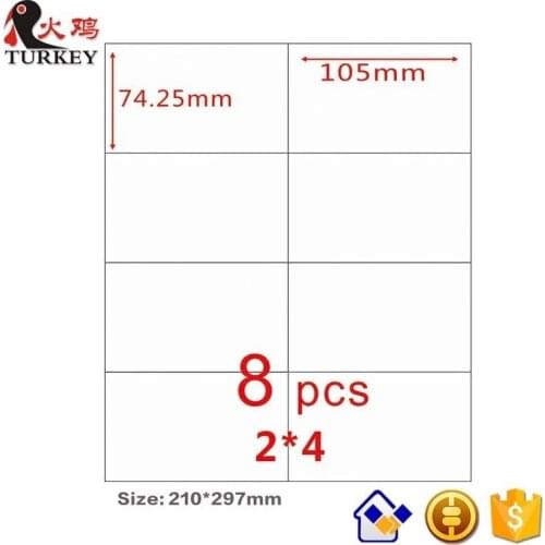 GL-08 A4 Self Adhesive Label 8-up (50sheets 400 labels ) Amazon FBA 105mm x 74.25mm mail printing label