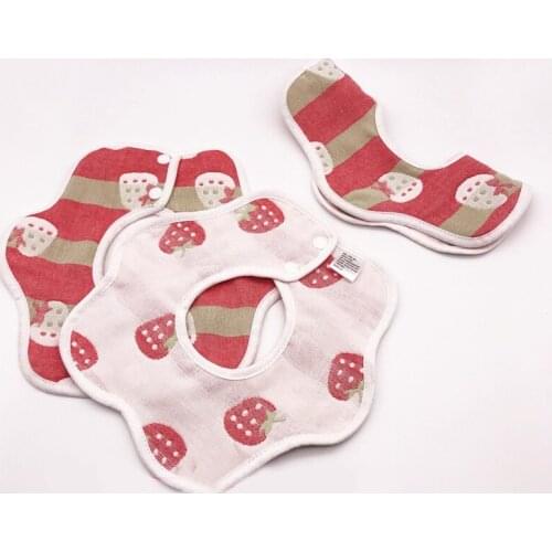 Newborn Baby Boys Girls Cartoon Bibs Waterproof Saliva Feeding Apron Flower Bibs 0-3T