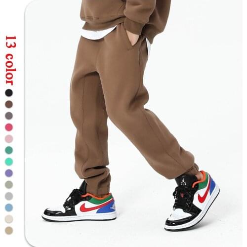 Teenage Boys Girls Winter Pants Kids Trousers Autumn Fleece Thick Boys Clothes Sport Pants Children Costume Girls Outfits 10 12Y