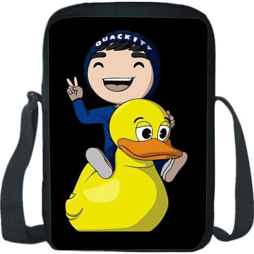 Quackity Shoulder Bags Fashion Discords Got Talent Teen Zipper Messenger Bag Boy Girl Crossbody Rucksack Children Bookbag