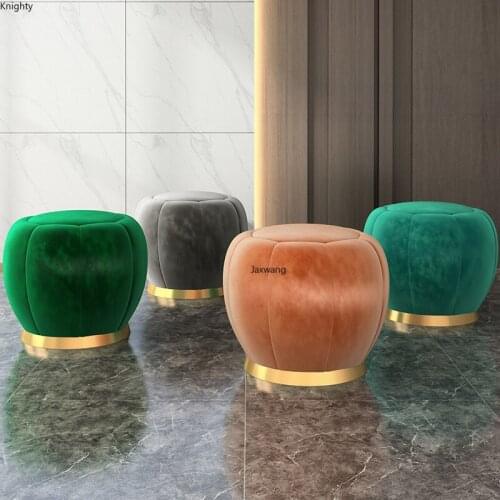 Nordic Living Room Ottoman Dressing Stool Makeup Minimalist Modern Footstool Simple Creative Stool Round Stool Shoe Ottoman MK