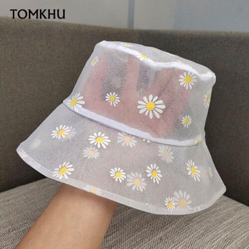 New Women Sweet Cute Floral Bucket Beach Hat Summer Wide Brim Sun Hat Kentucky Derby Church Party Hats Cap in Black White Pink