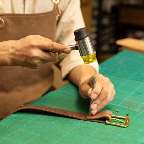 Round Leather Belt Hole Puncher 1.0mm-24mm Leather Craft Tools Metal Punch Kit for Watch Band Hollow Clothing Canvas 1 Pcs