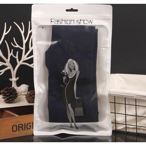 100pcs Ladies leggings bra underwear socks packaging storage bags zip lock plastic bag transparent fashion pouch