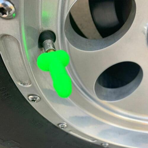 4Pcs Car Tire Valve Stem Caps Bolt-In Theftproof Valve Caps Wheel Tires Valves Tyre Stem Air Caps Prank Penis Shaped Tire Cap