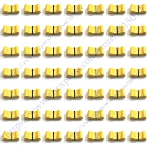 50pcs/lot yellow color Slider Fader Knobs FOR ALLEN & HEATH XONE 1D 2D 3D 4D 32 62 464 S2 fader knob replacement