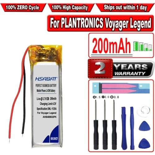 HSABAT 200mAh AHB480832PK Battery for PLANTRONICS Voyager Legend,5200 Headest