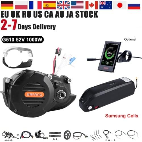 Bafang G510 1000W 48V Mid Drive Motor M620 Electric Bike Conversion Kit with 12Ah 13Ah 17.5Ah ebike Battery for Mountain Bicycle