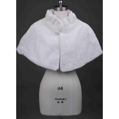 White ,ivory,Faux Fur Shrug shawls Wedding Bridal bolero coat Wrap Stole shawl formal bolero jacket red cape