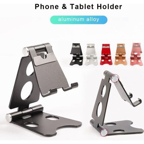 Aluminum Alloy Tablet Holder Biaxial Folding Angle Adjustable Phone Metal Stand Portable Desktop Support Riser Bracket