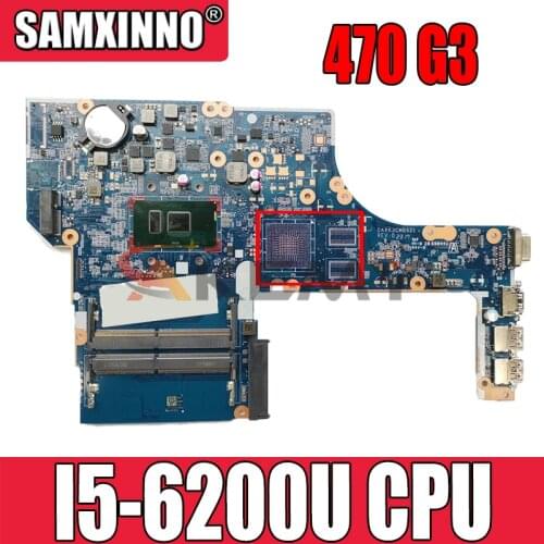 For HP Probook 450 G3 470 G3 Laptop Motherboard DAX63CMB6C0 DAX63CMB6D1 CPU I5-6200U DDR4 855672-601 855672-501 100% test work