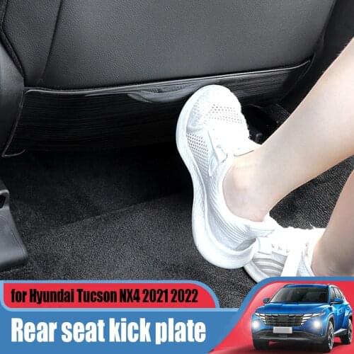 For Tucson NX4 2021 2022 rear seat stainless steel anti-kick pad anti-fouling and mud-proof interior modification