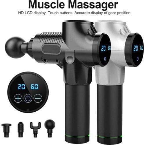 Electric Massage Gun 3D Gear Fascia Gun Deep Tissue Neck Body Back Muscle Massager Relaxation Pain Relief Exercise