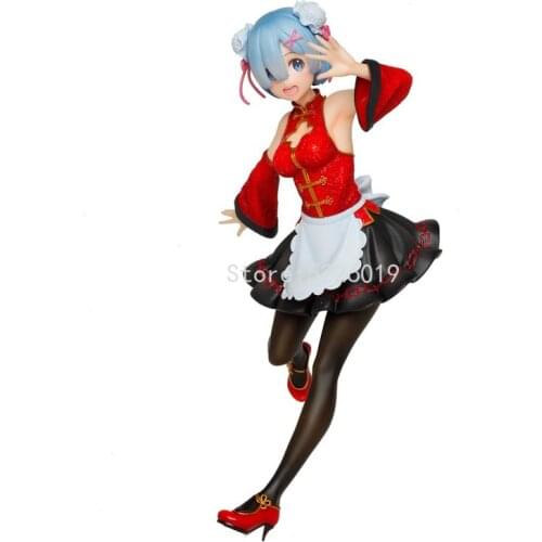 23cm Re:ZERO Starting Life in Another World Rem Anime Figure Rem Chinese Style Action Figure Rem Maid Figure Model Doll Toys