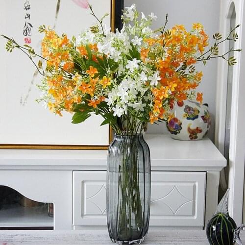 Long Stem Night Jasmine Artificial Flowers for Home Wedding Garden Decoration Flores Photography Fake Flowers Night bush