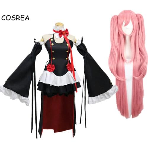 Anime Owari No Seraph Cosplay Dress Suits Wigs Costumes Lolita Dress Vampire Uniforms Women Female Girls Short Party Dress
